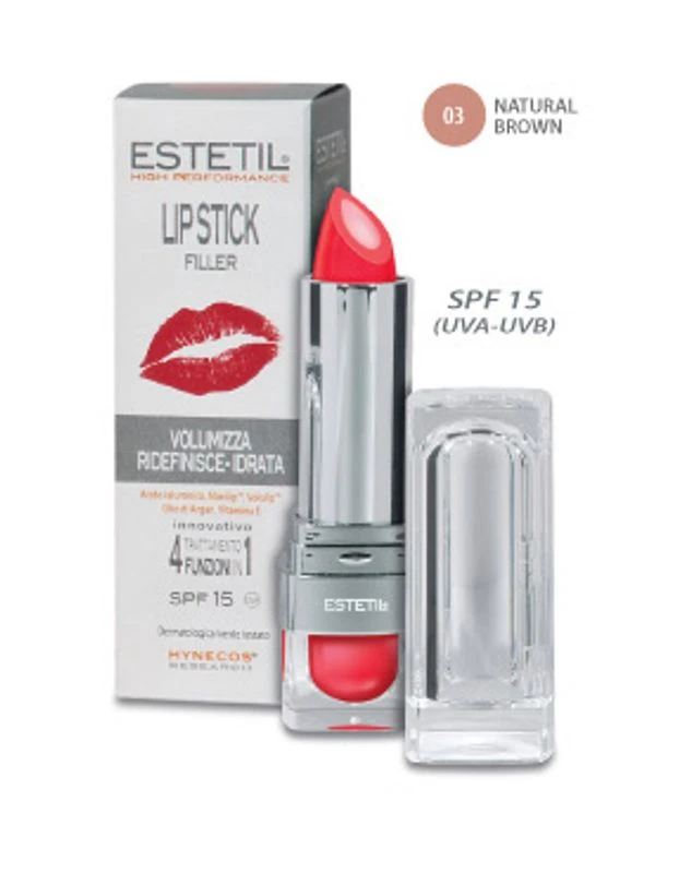 Estetil LipStick Filler 4in1 Colore 03 Natural Brown 1 Estetil LipStick Filler 4in1 Colore 03 Natural Brown