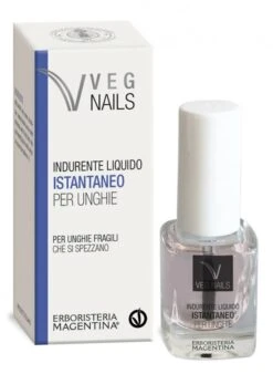 ERBORISTERIA MAGENTINA Srl Veg Nails Indurente Liquido Istantaneo Per Unghie Deboli 10ml