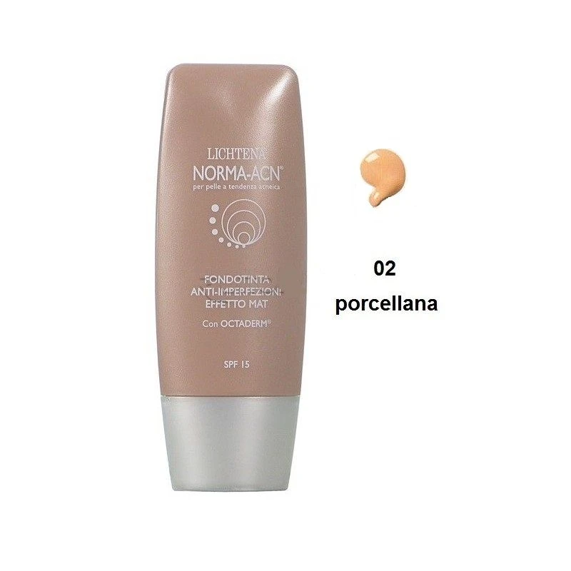 Lichtena Norma-Acn Fondotinta Anti Imperfezioni N.2 Colore Porcellana 30ml 1 Lichtena Norma-Acn Fondotinta Anti Imperfezioni N.2 Colore Porcellana 30ml