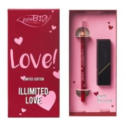 Purobio Kit San Valentino Lipstick Rosso Scarlatto + Matita Labbra