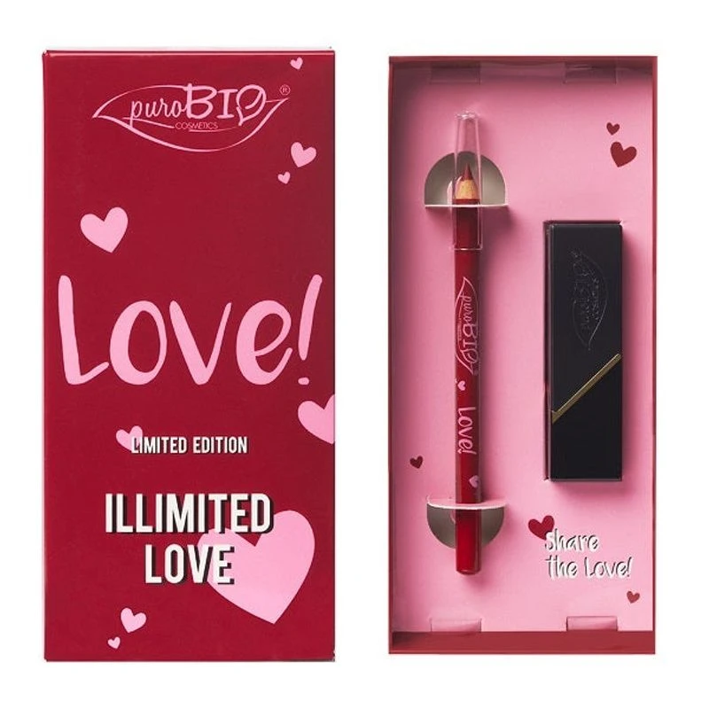 Purobio Kit San Valentino Lipstick Rosso Scarlatto + Matita Labbra 1 Purobio Kit San Valentino Lipstick Rosso Scarlatto + Matita Labbra
